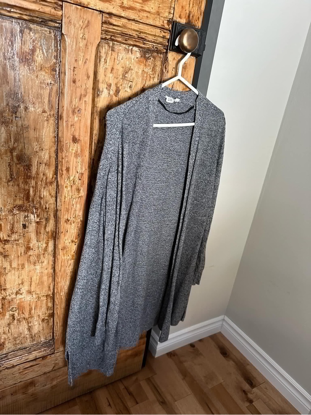 GAP Gray Open-Front Long Cardigan